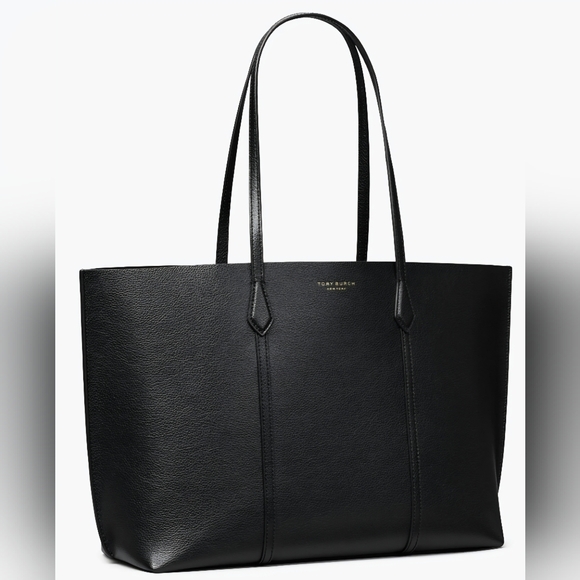 Tory Burch Handbags - Tory Burch Perry Tote In Black Smooth/ Pebbled Leather. Never Used